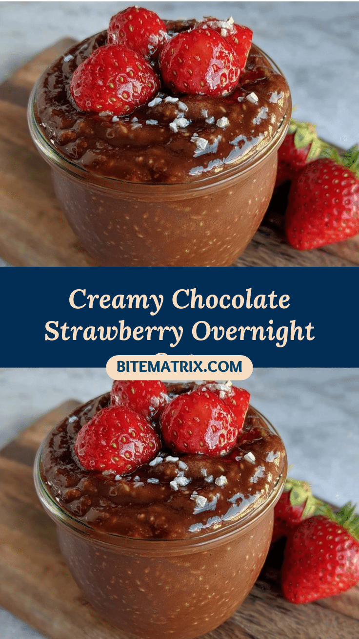 creamy chocolate strawberry overnight oats recipe