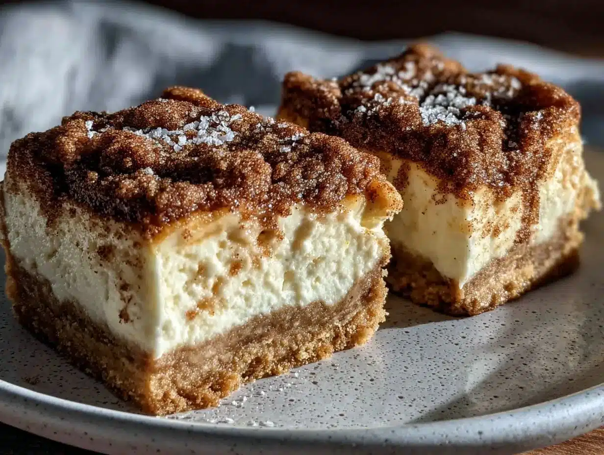 creamy churro cheesecake bars preparation steps
