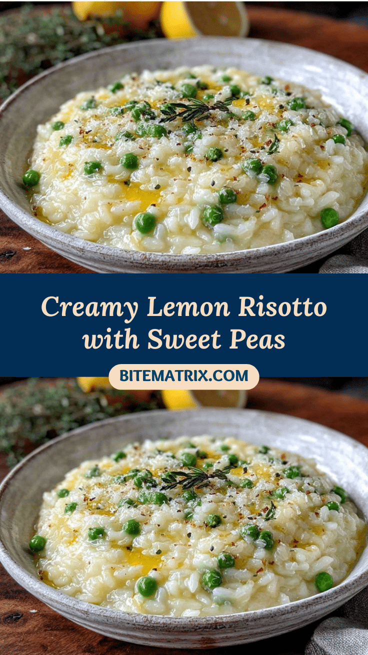 creamy lemon risotto with peas recipe