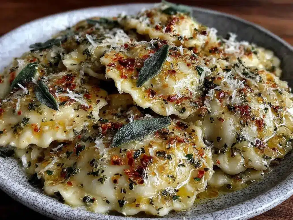 creamy sage butter ravioli - featured image