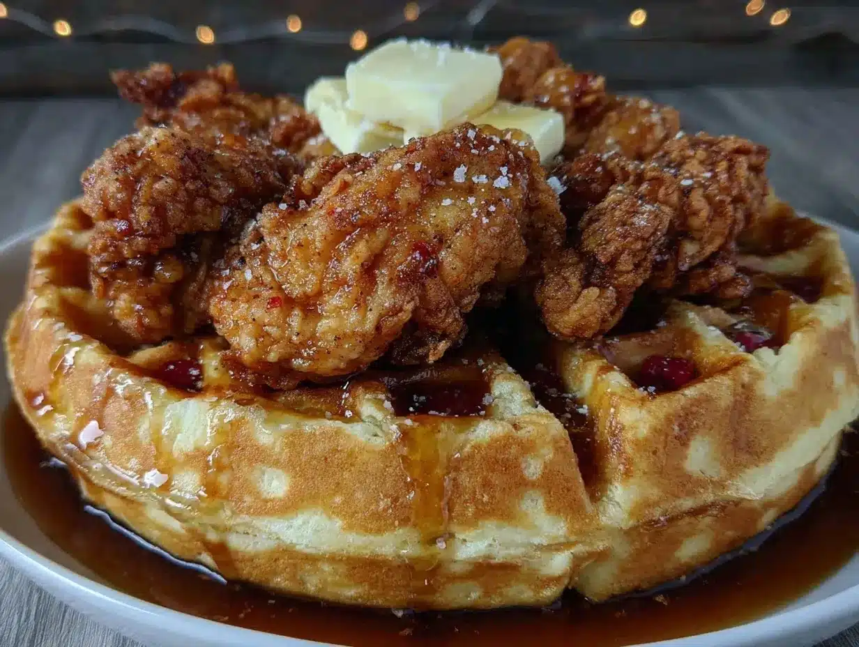 crispy chicken and fluffy waffles recipe preparation steps