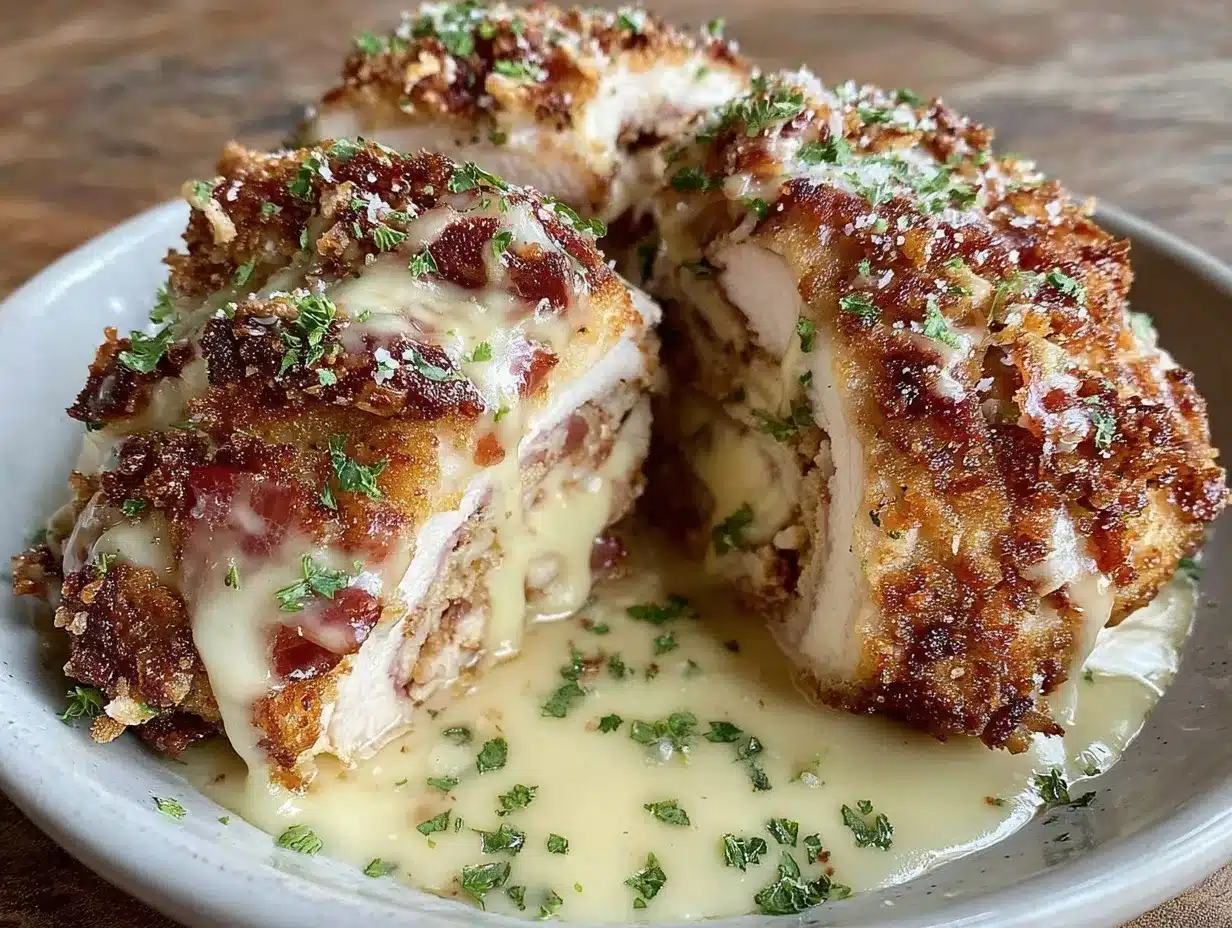 crispy chicken cordon bleu preparation steps