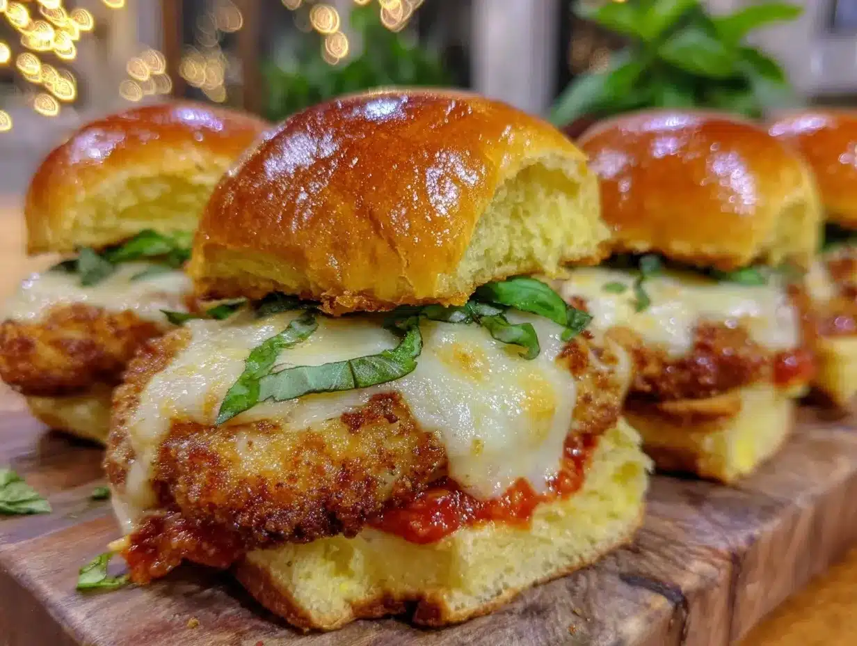 Crispy Chicken Parmesan Sliders preparation steps