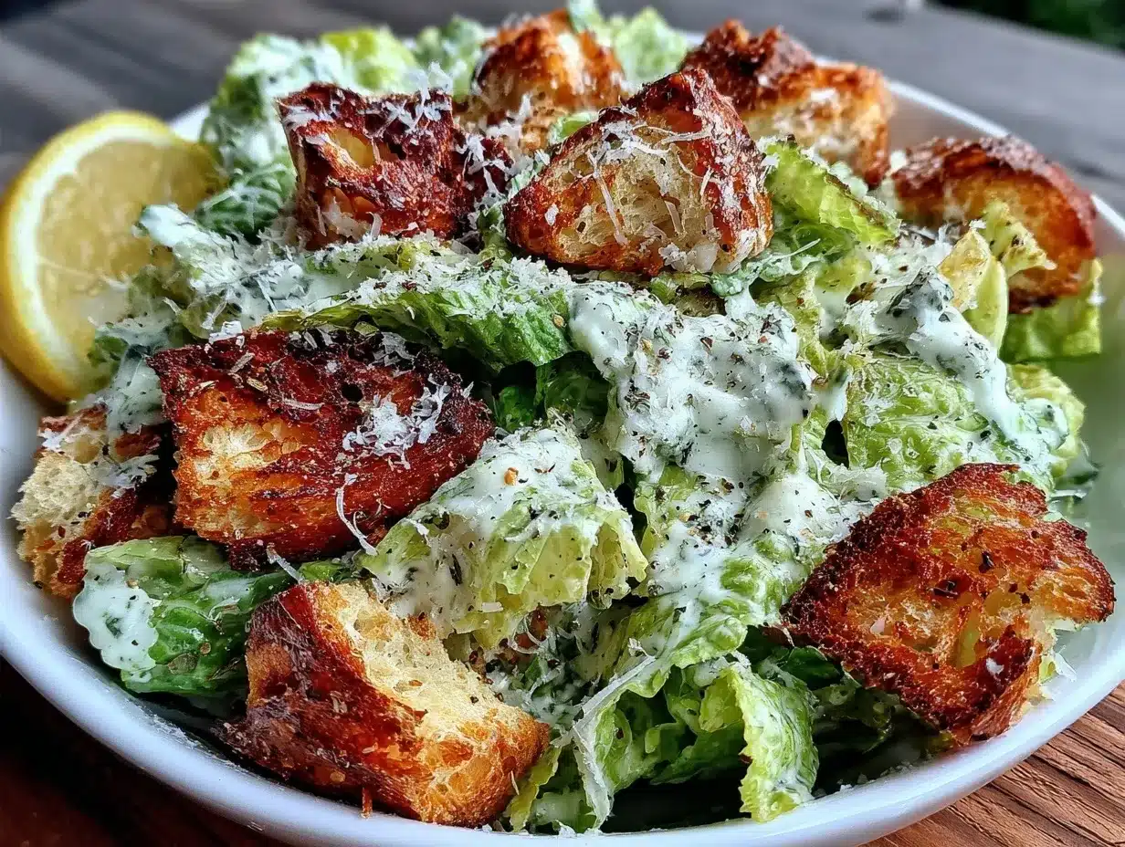 crispy classic caesar salad preparation steps