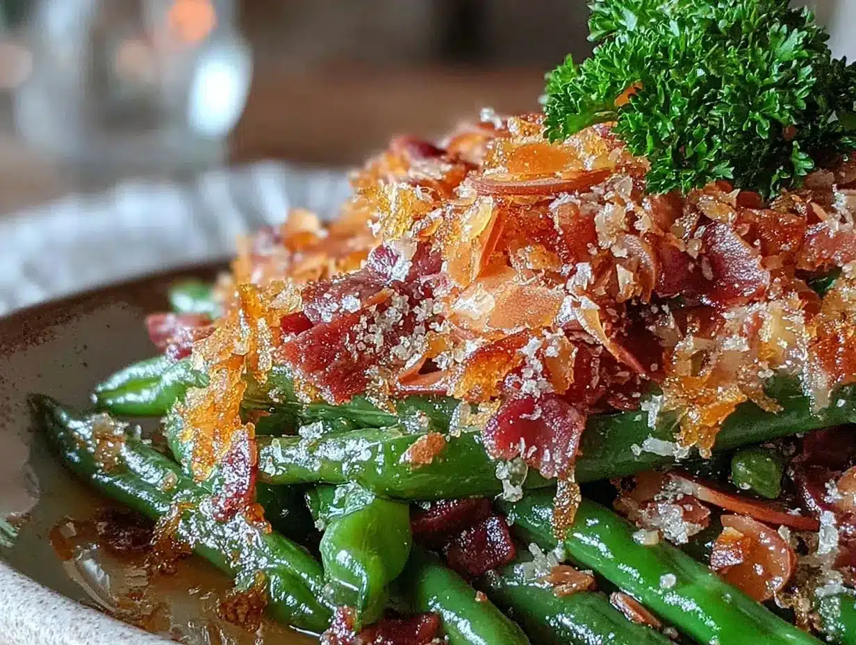 crispy green bean almondine preparation steps