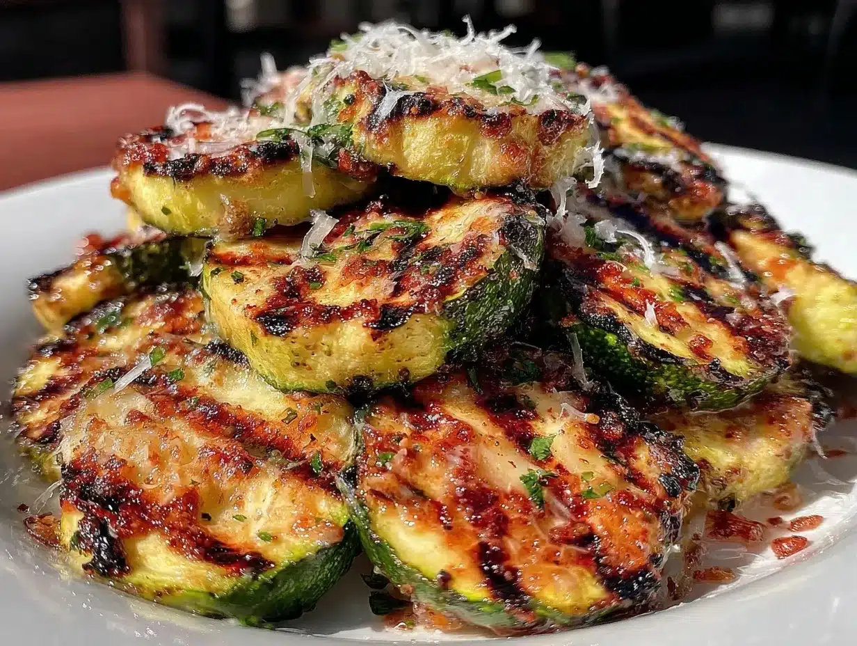 crispy grilled zucchini with parmesan preparation steps