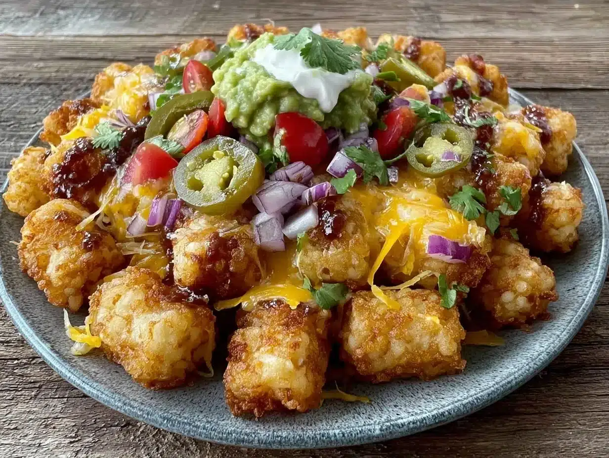 crispy loaded tater tot nachos preparation steps
