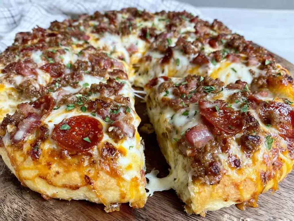 crispy meat lovers pizza recipe - featured image