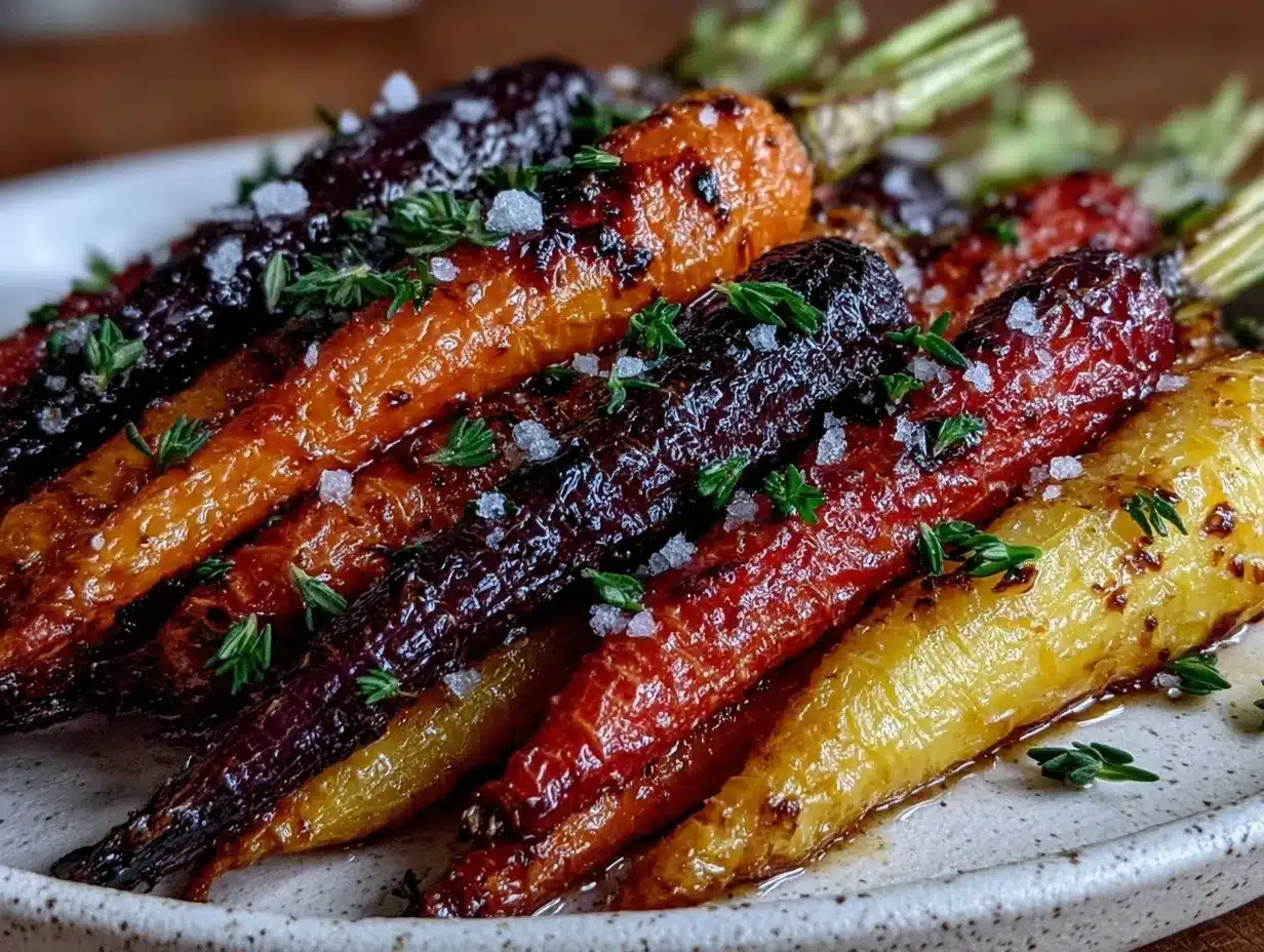 crispy roasted rainbow carrots preparation steps