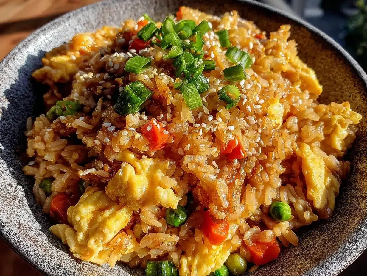 crispy veggie fried rice preparation steps