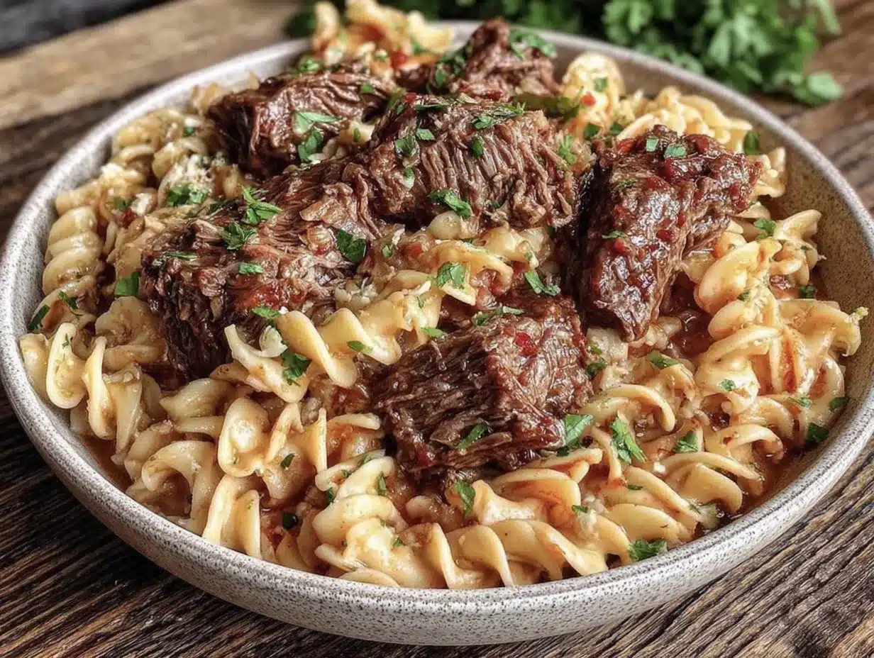 crockpot beef and noodles preparation steps