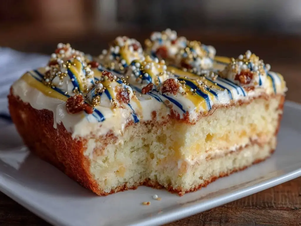 easy vibrant sheet cake - featured image