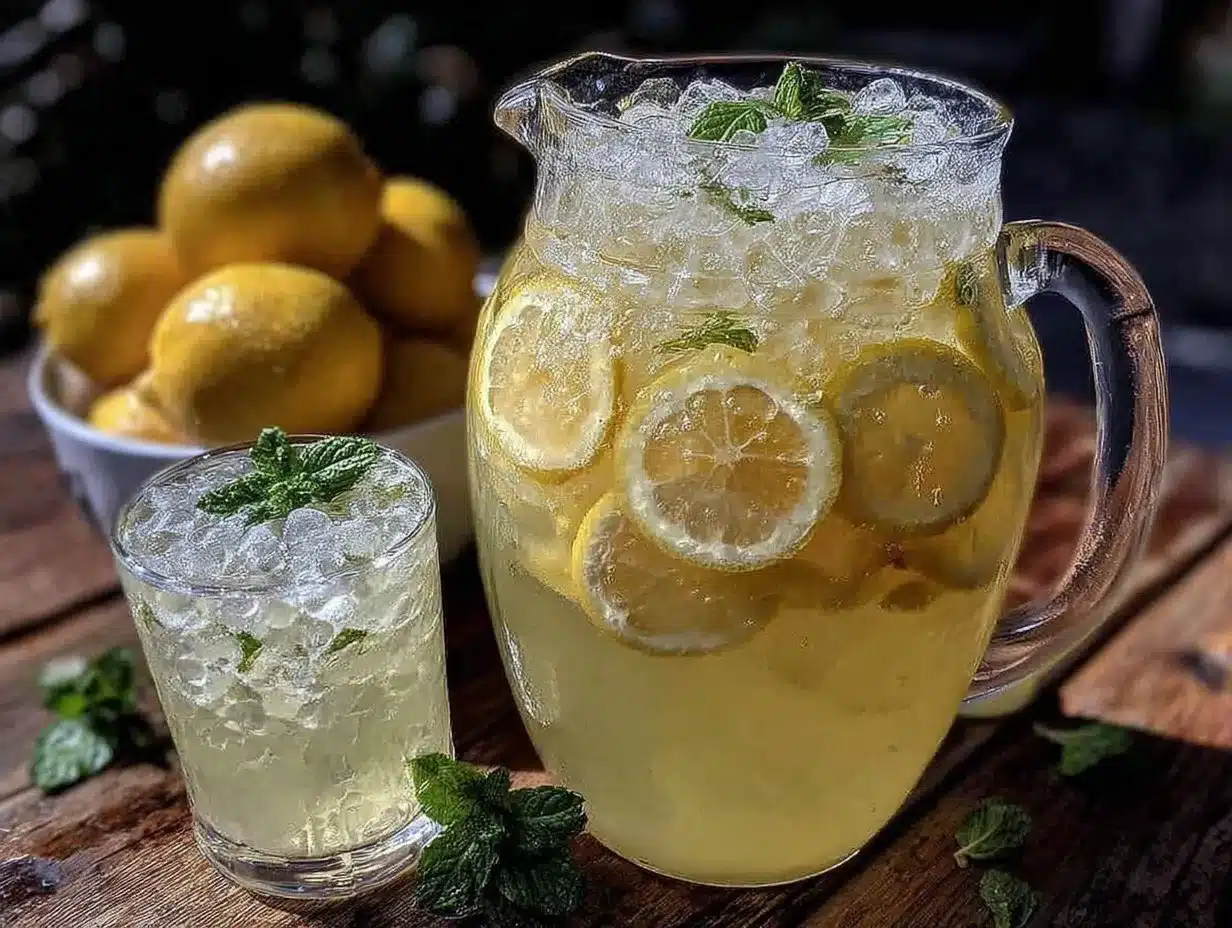 fresh homemade lemonade preparation steps