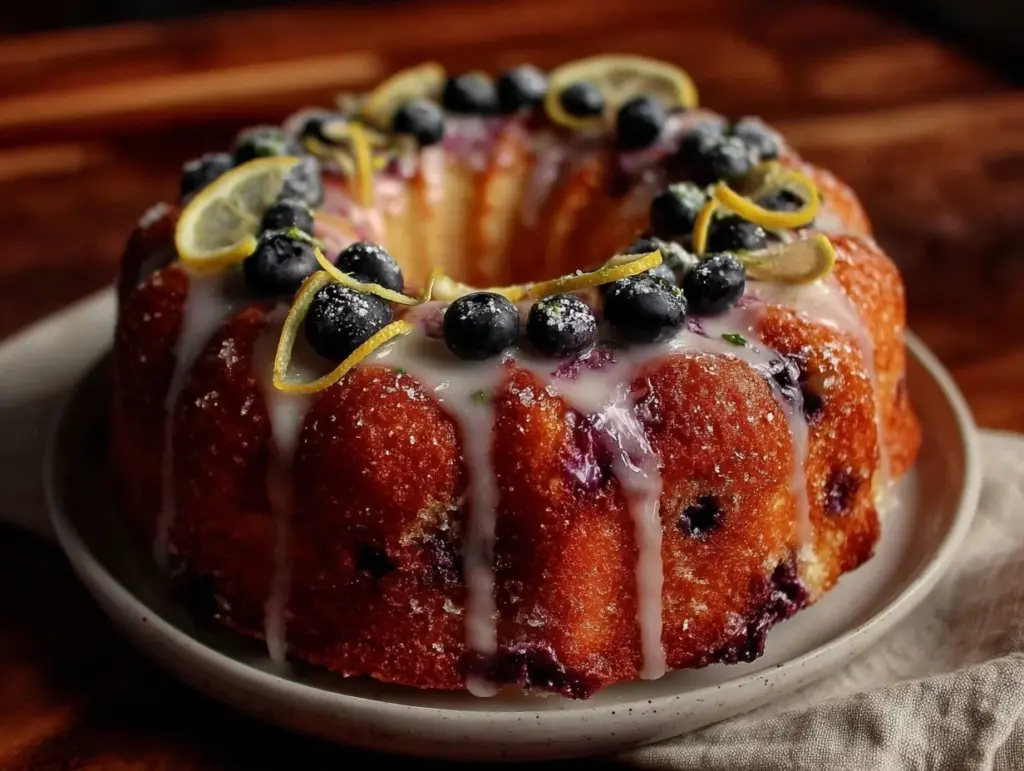 lemon blueberry bundt cake - featured image
