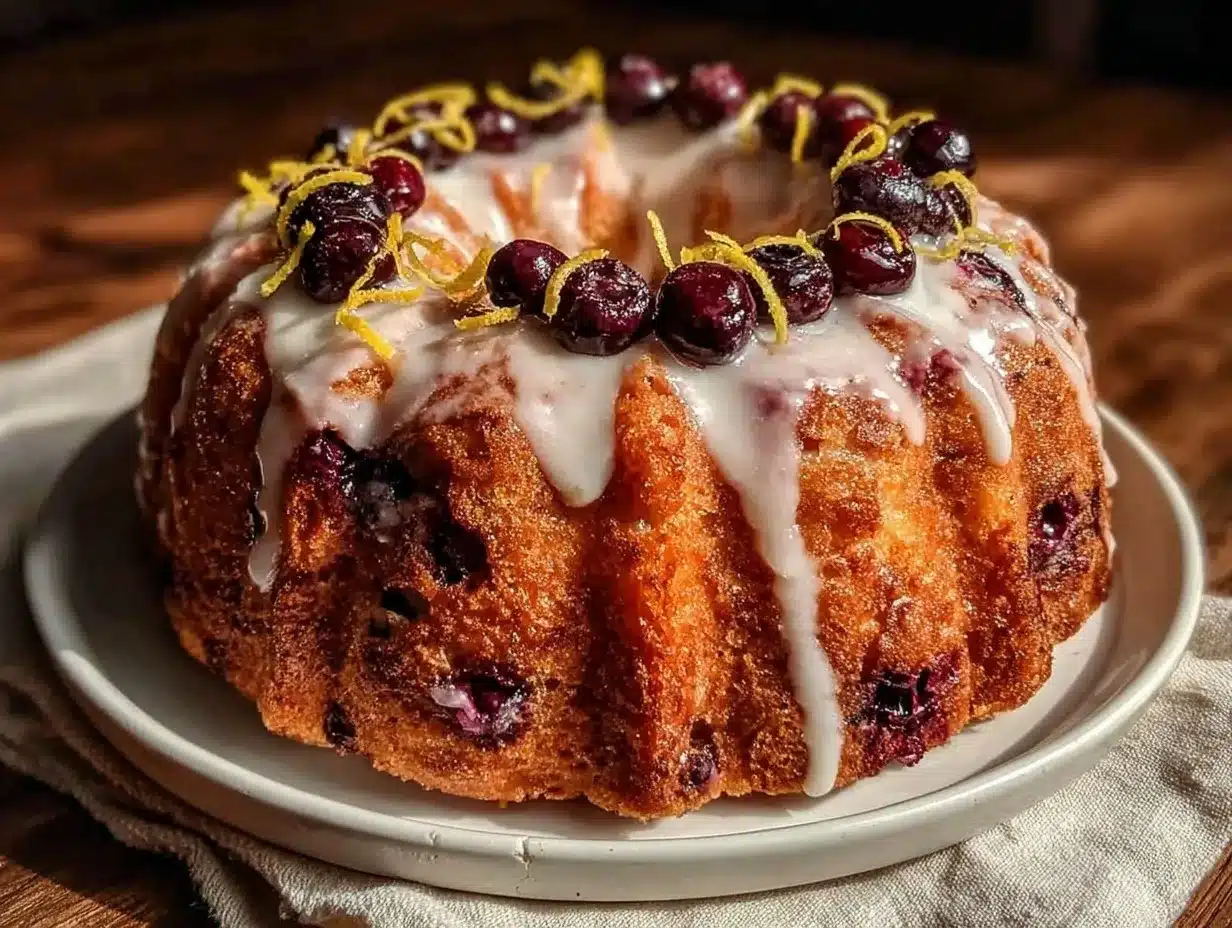 lemon blueberry bundt cake preparation steps