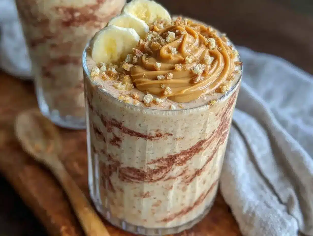 peanut butter banana protein smoothie preparation steps