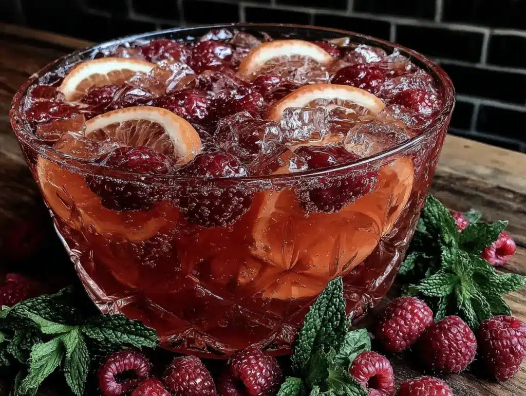 Refreshing Raspberry Prosecco Punch - featured image