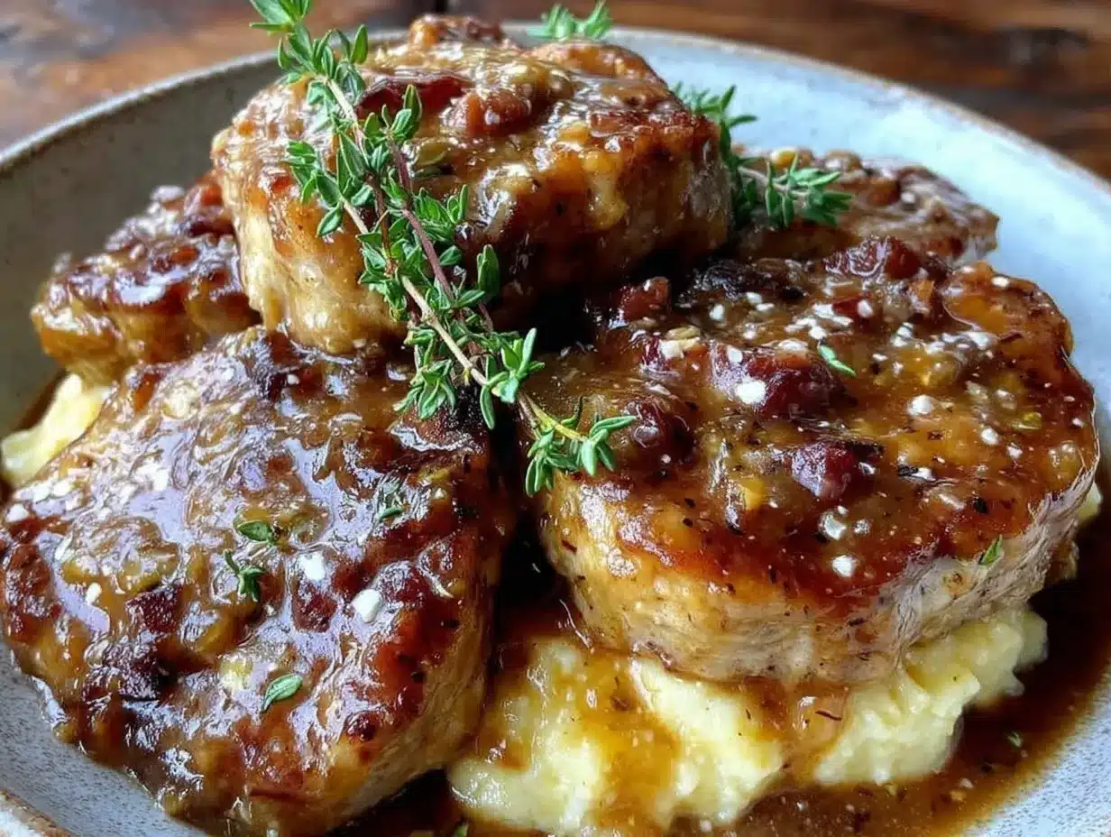 slow cooker pork chops and gravy preparation steps