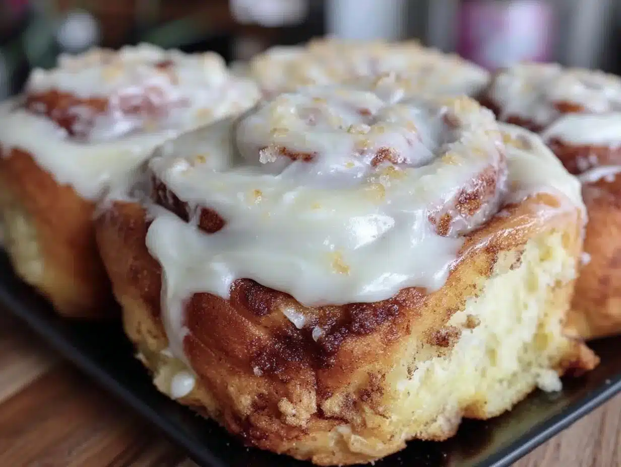 soft cinnamon rolls with cream cheese frosting preparation steps