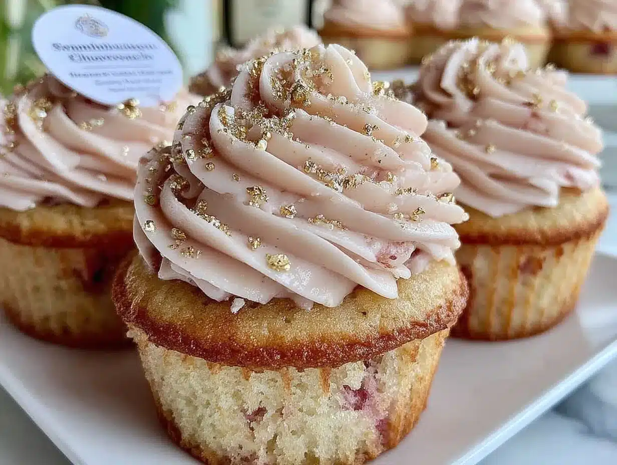 strawberry champagne cupcakes preparation steps