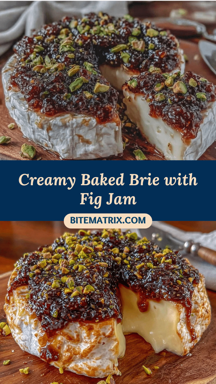 baked brie with fig jam and pistachios recipe