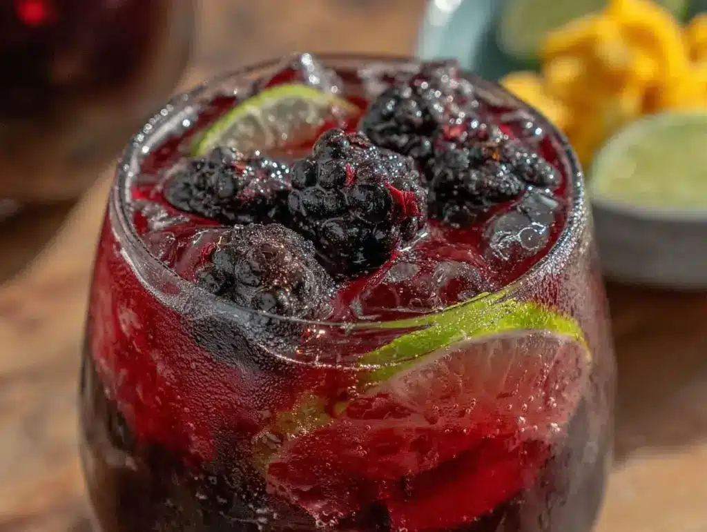 blackberry hibiscus margarita pitcher - featured image