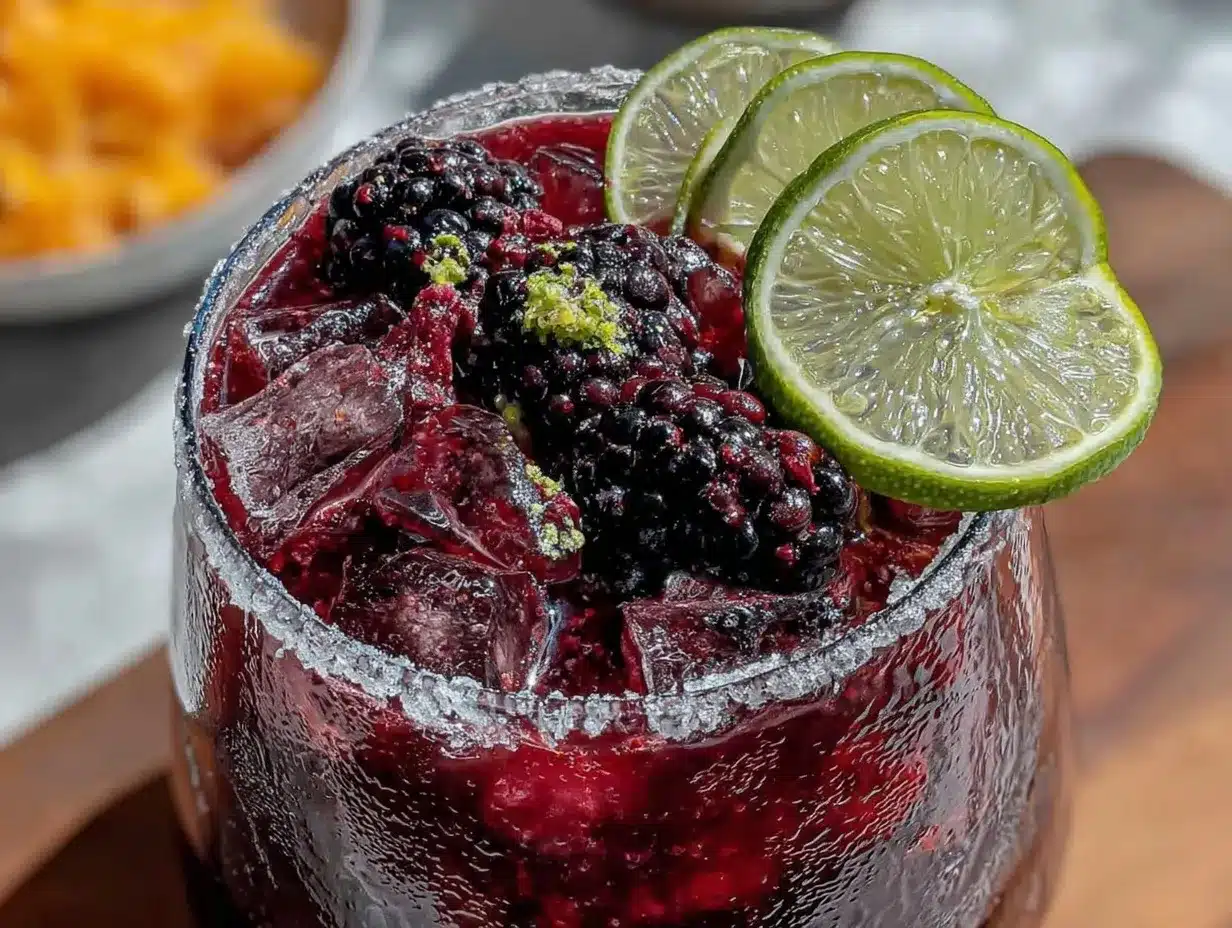 blackberry hibiscus margarita pitcher preparation steps
