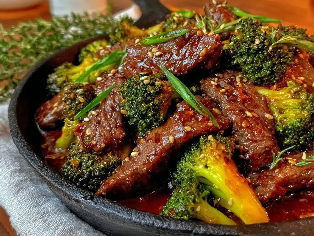 Blackstone Teriyaki Beef and Broccoli Stir-Fry preparation steps