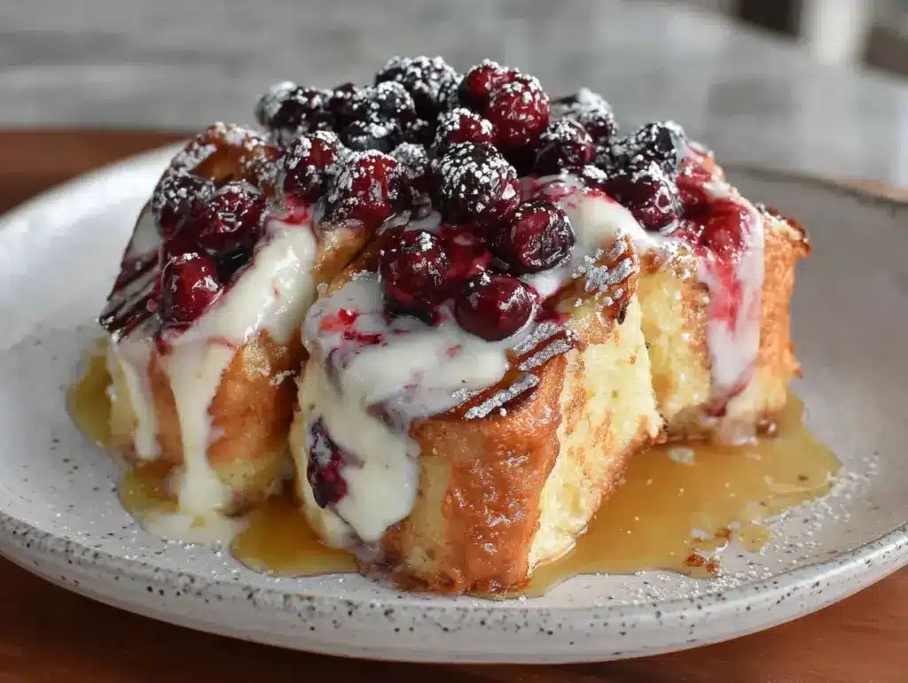 blueberry cream cheese french toast roll-ups - featured image