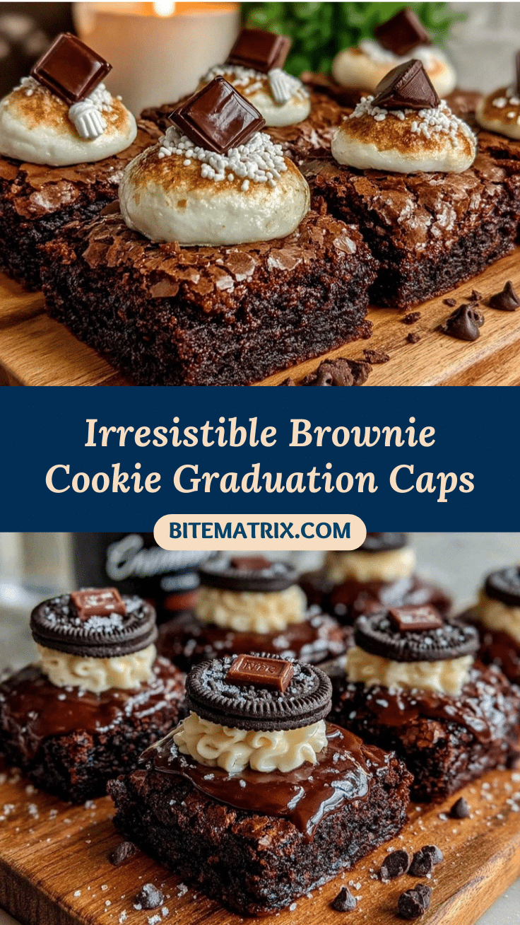 brownie cookie graduation cap treats recipe