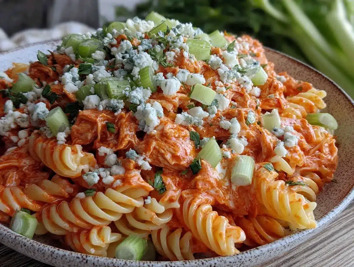 Buffalo Chicken Pasta Salad preparation steps