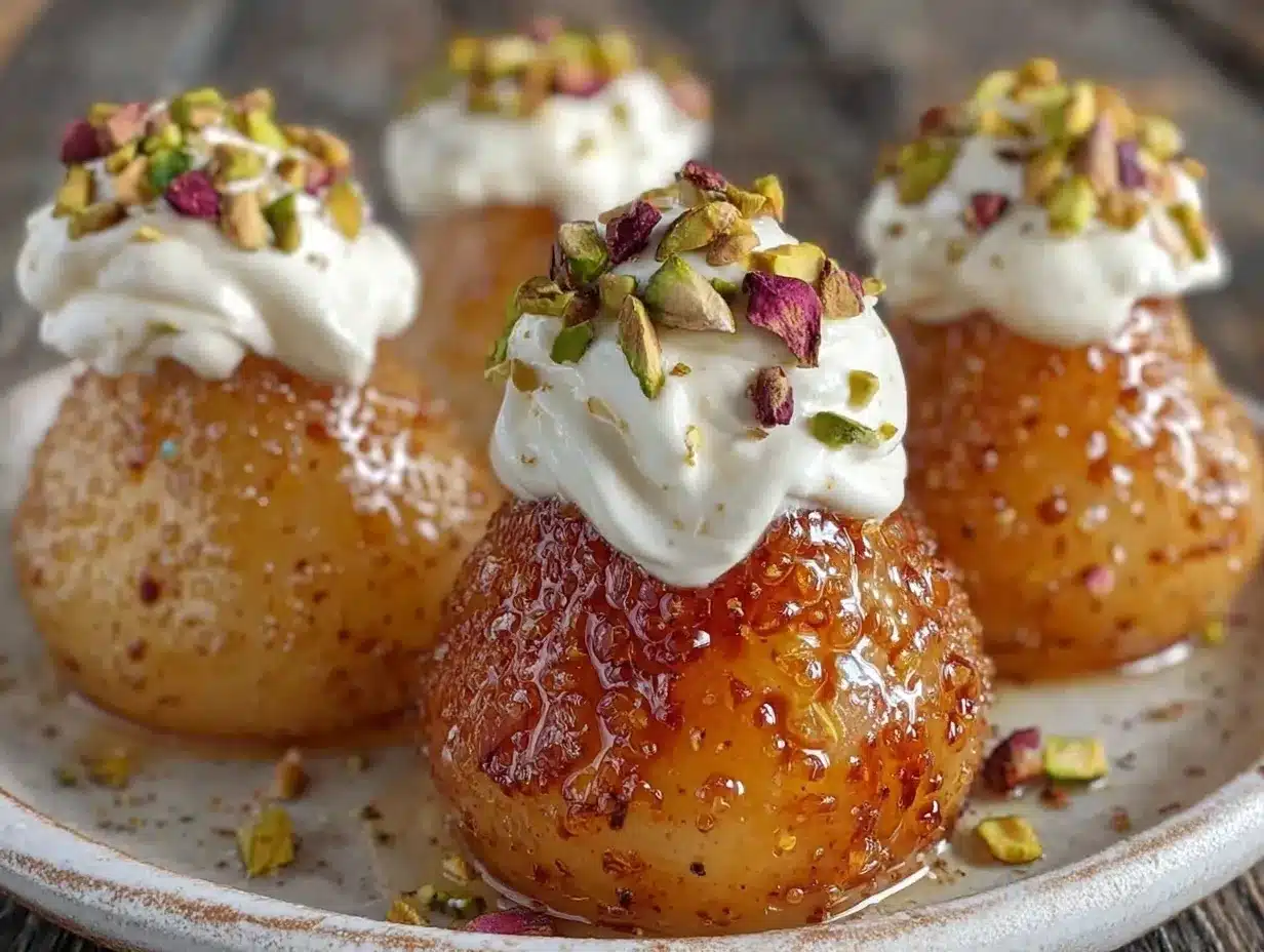 champagne poached pears preparation steps