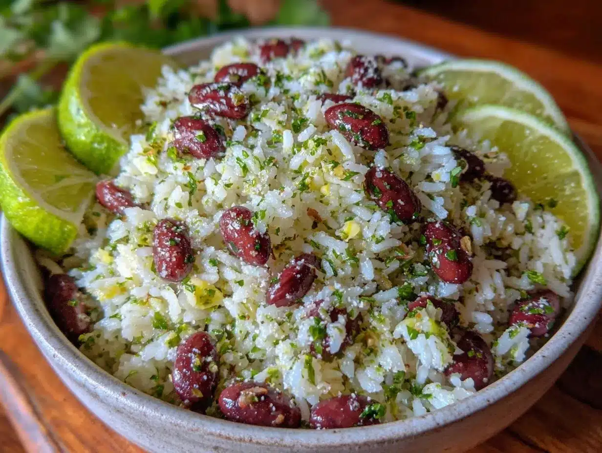 cilantro lime rice with black beans preparation steps