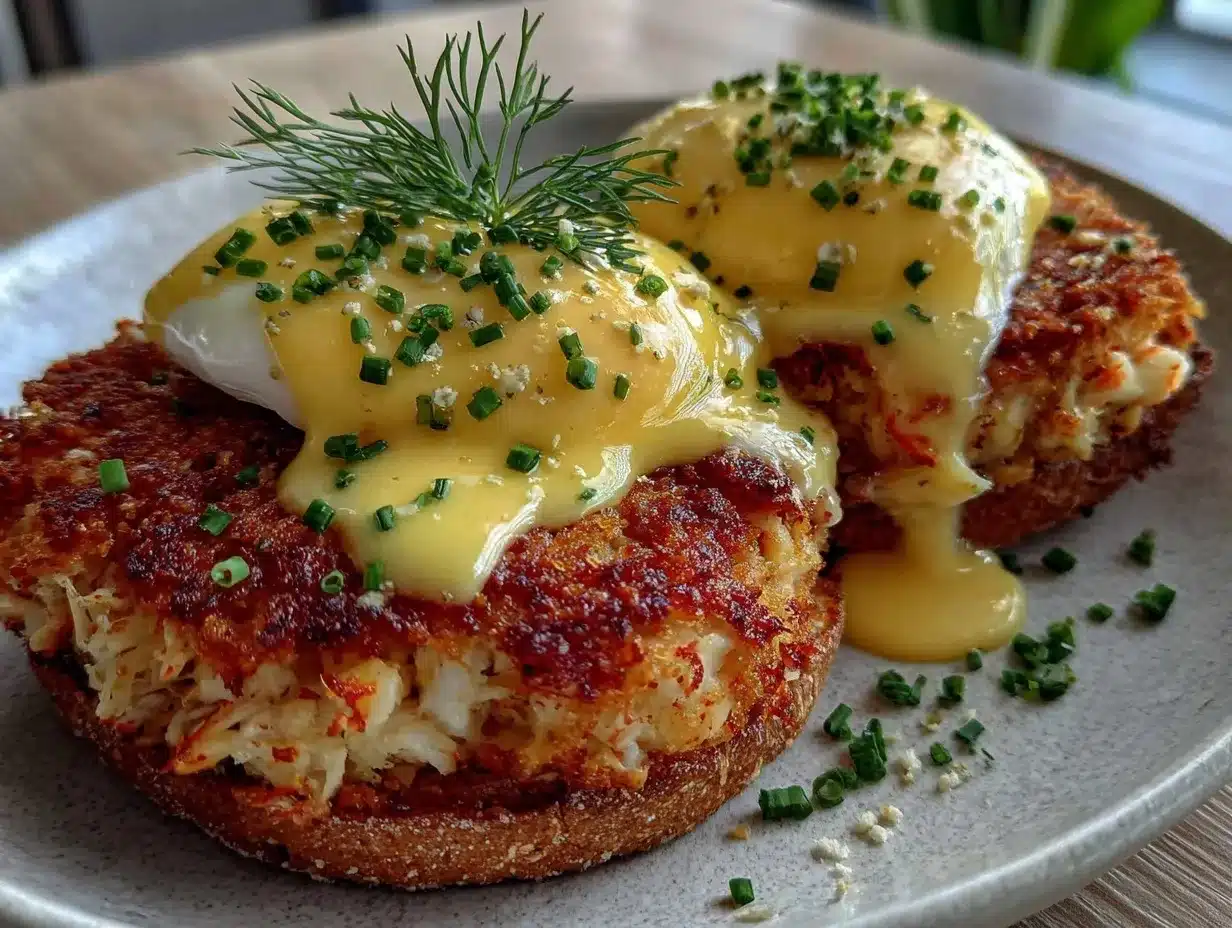 creamy crab benedict preparation steps