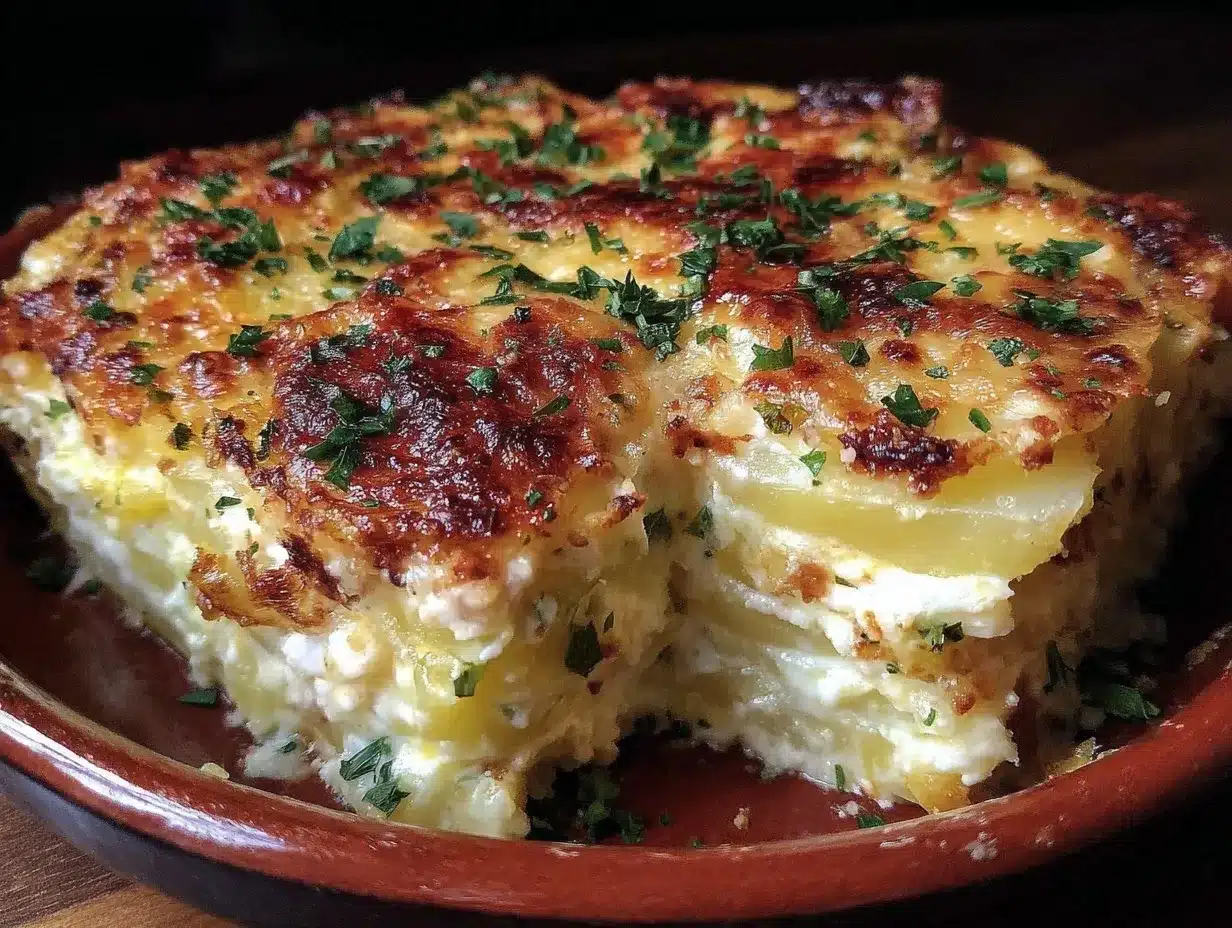 creamy garlic parmesan scalloped potatoes preparation steps