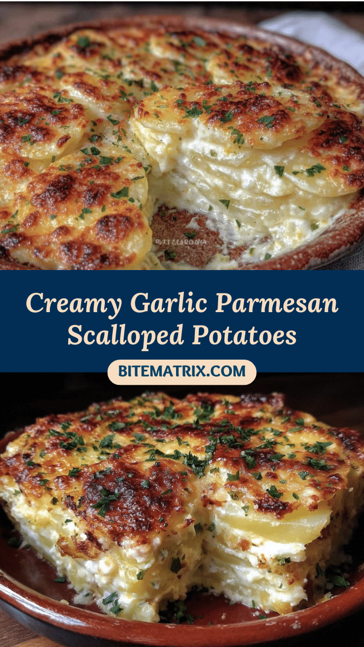 creamy garlic parmesan scalloped potatoes recipe