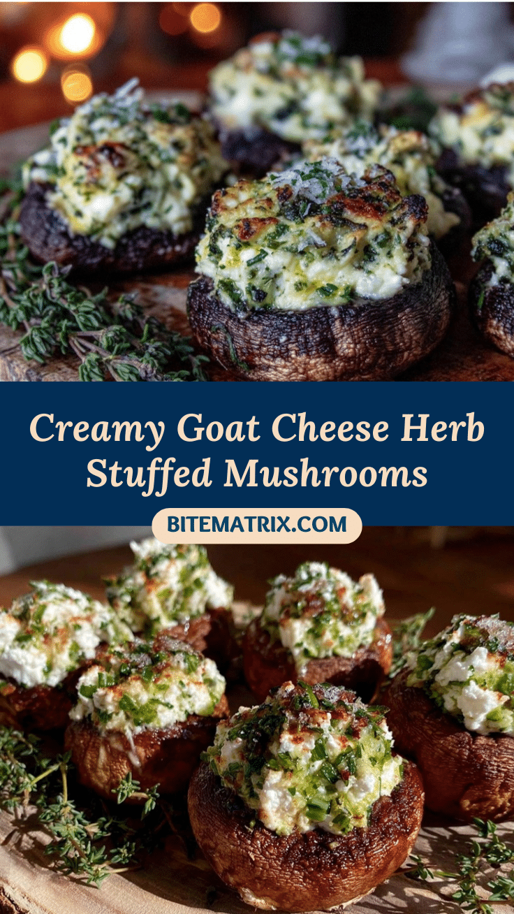creamy goat cheese stuffed mushrooms recipe