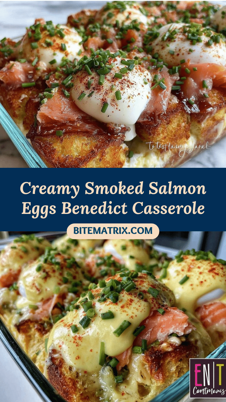 creamy smoked salmon eggs benedict casserole recipe