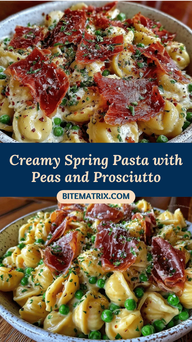 creamy spring pasta with peas and prosciutto recipe