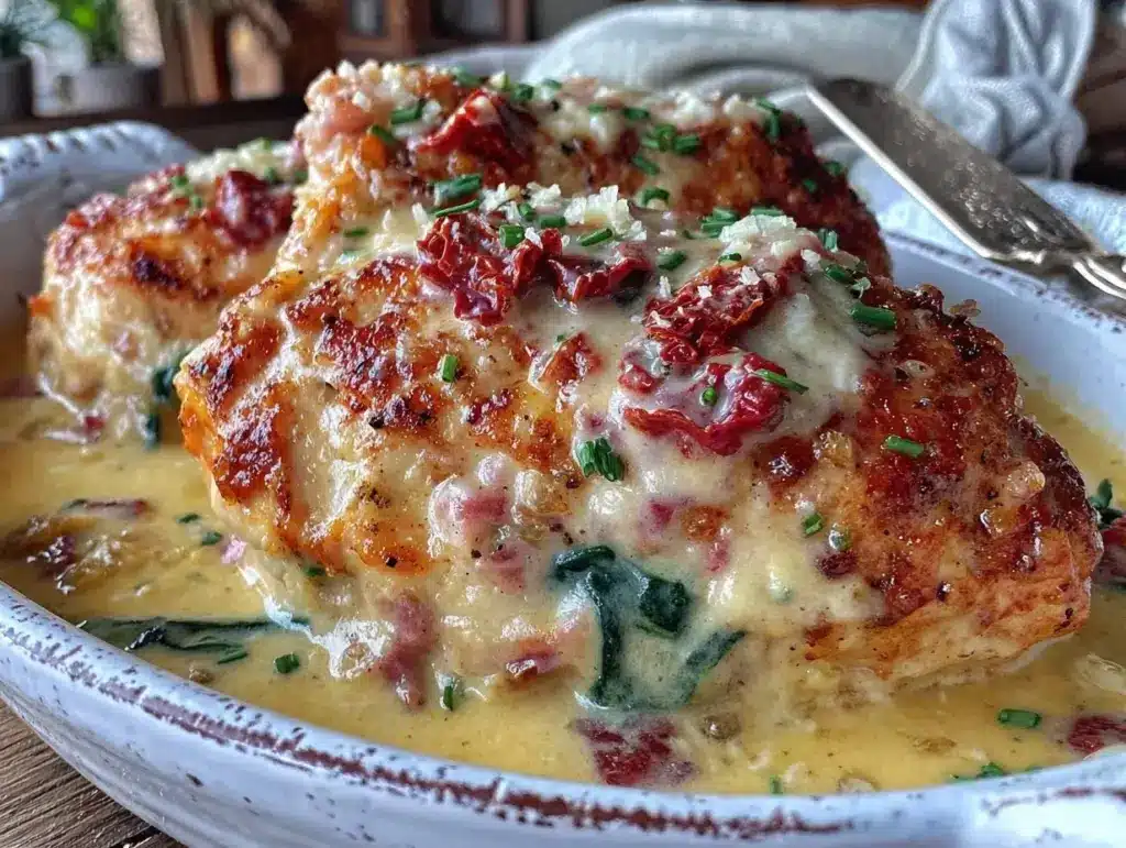 creamy tuscan chicken - featured image