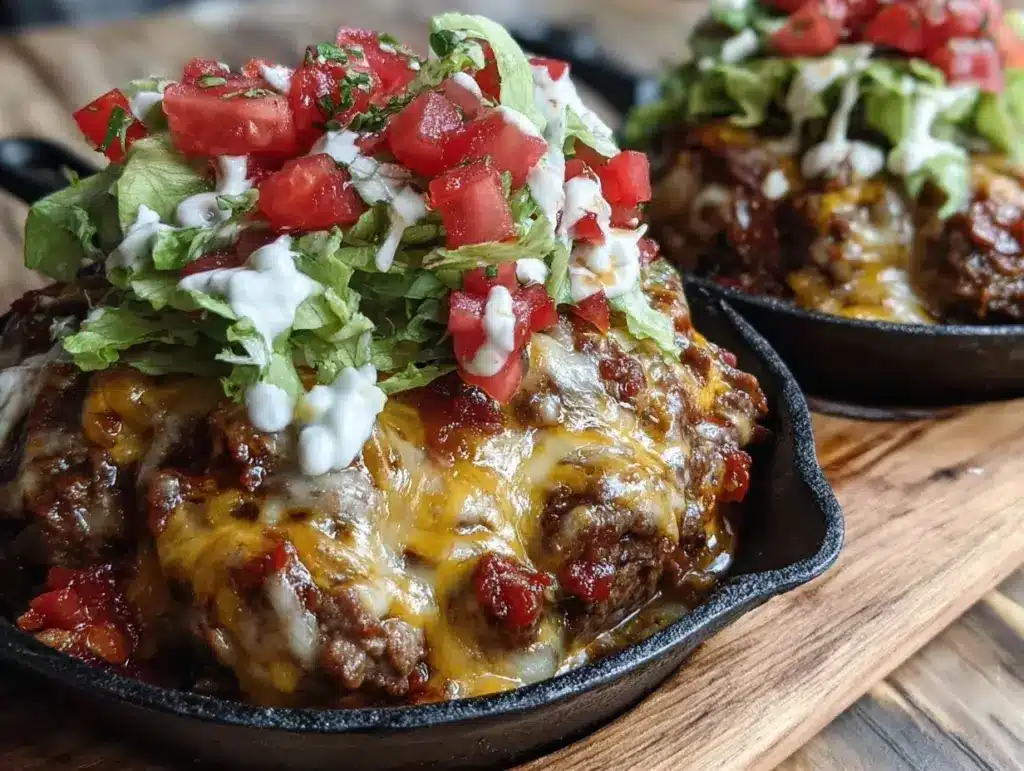 crispy Blackstone loaded burger bowls - featured image
