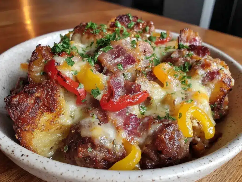 crispy breakfast potato casserole - featured image