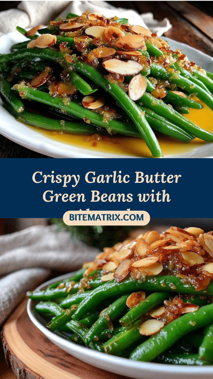crispy garlic butter green beans with almonds recipe