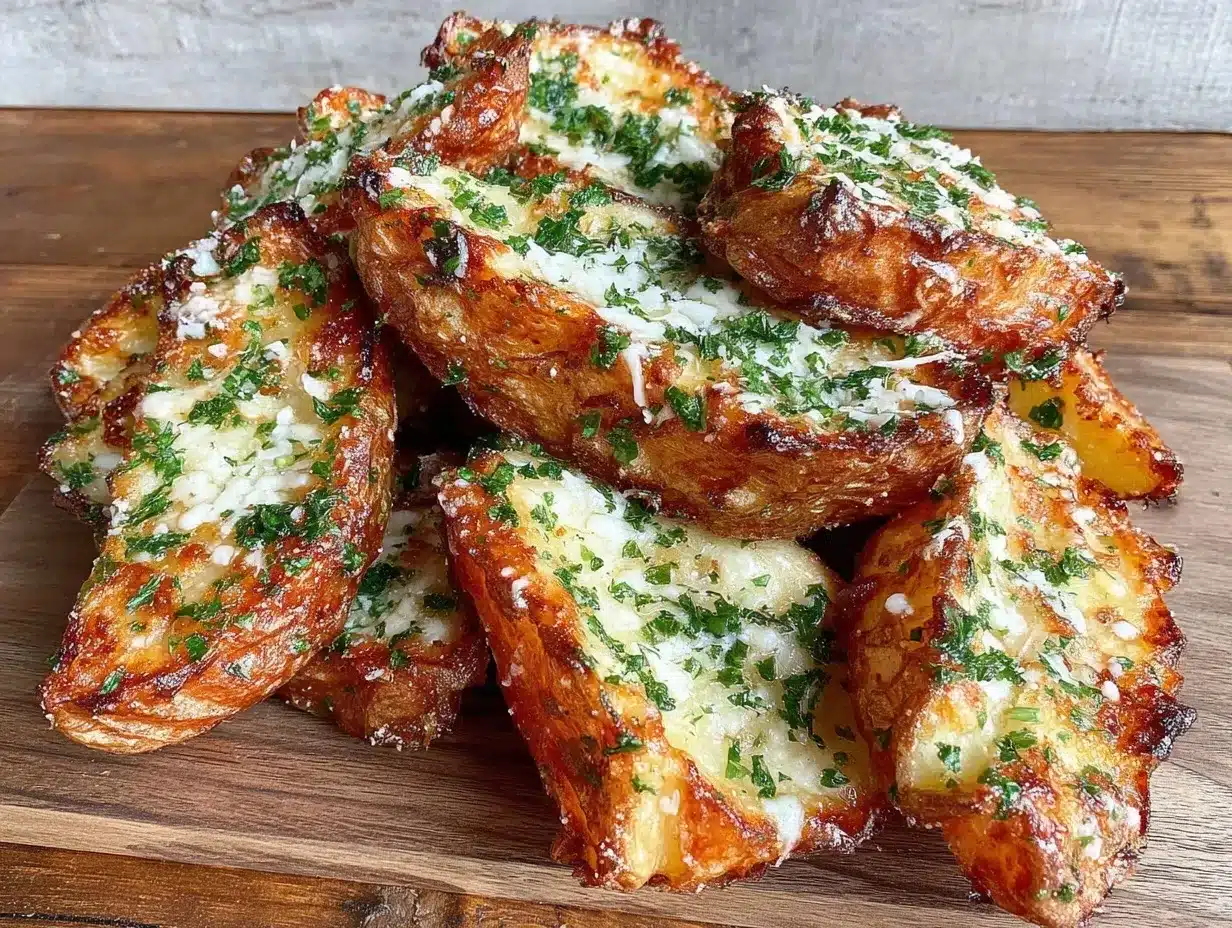 crispy garlic parmesan grilled potatoes preparation steps