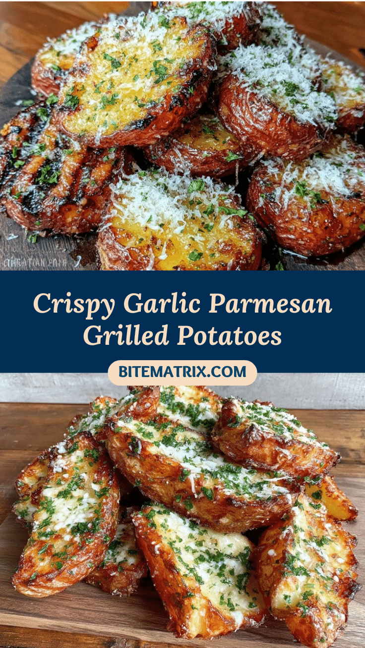 crispy garlic parmesan grilled potatoes recipe