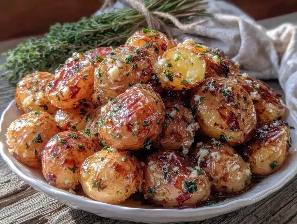 crispy herb butter roasted new potatoes preparation steps