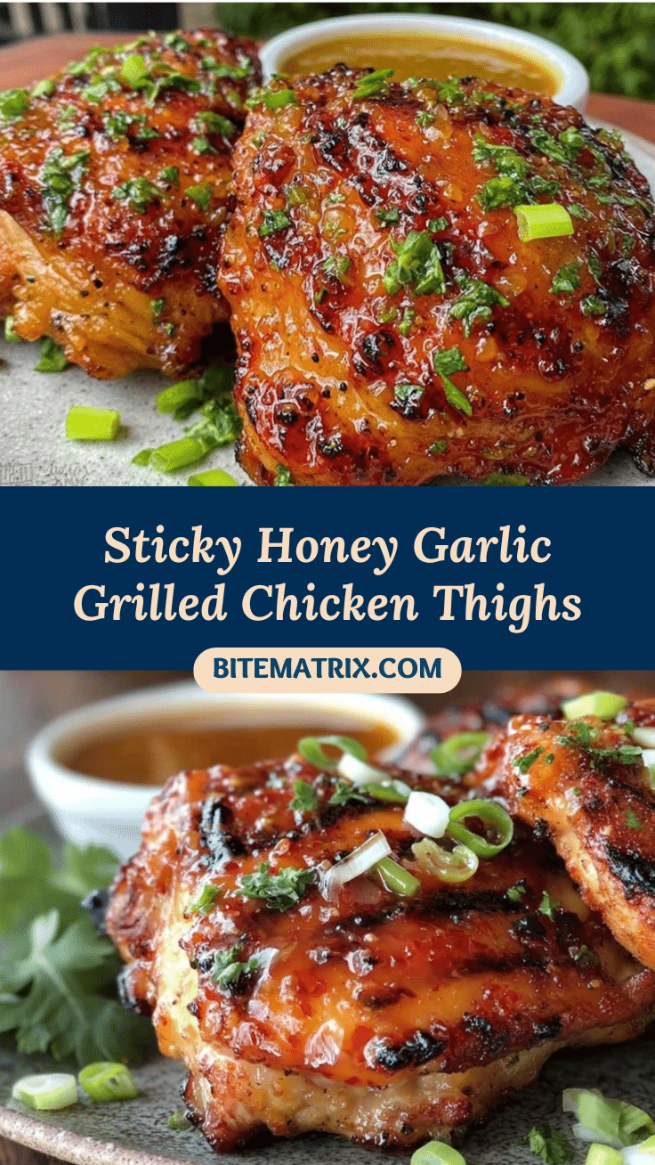 crispy honey garlic grilled chicken thighs recipe