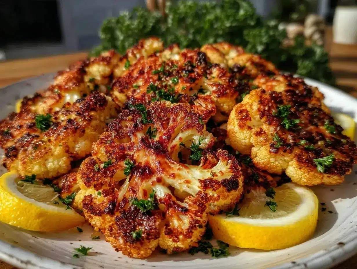crispy parmesan roasted cauliflower preparation steps