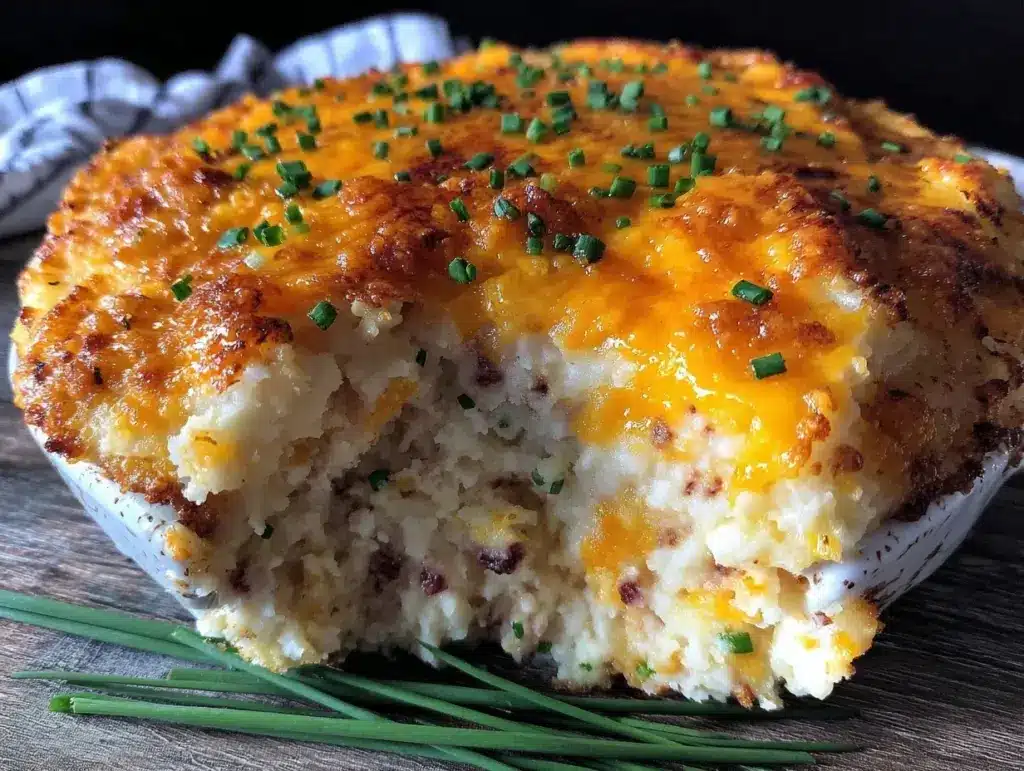 crispy twice baked potato casserole - featured image