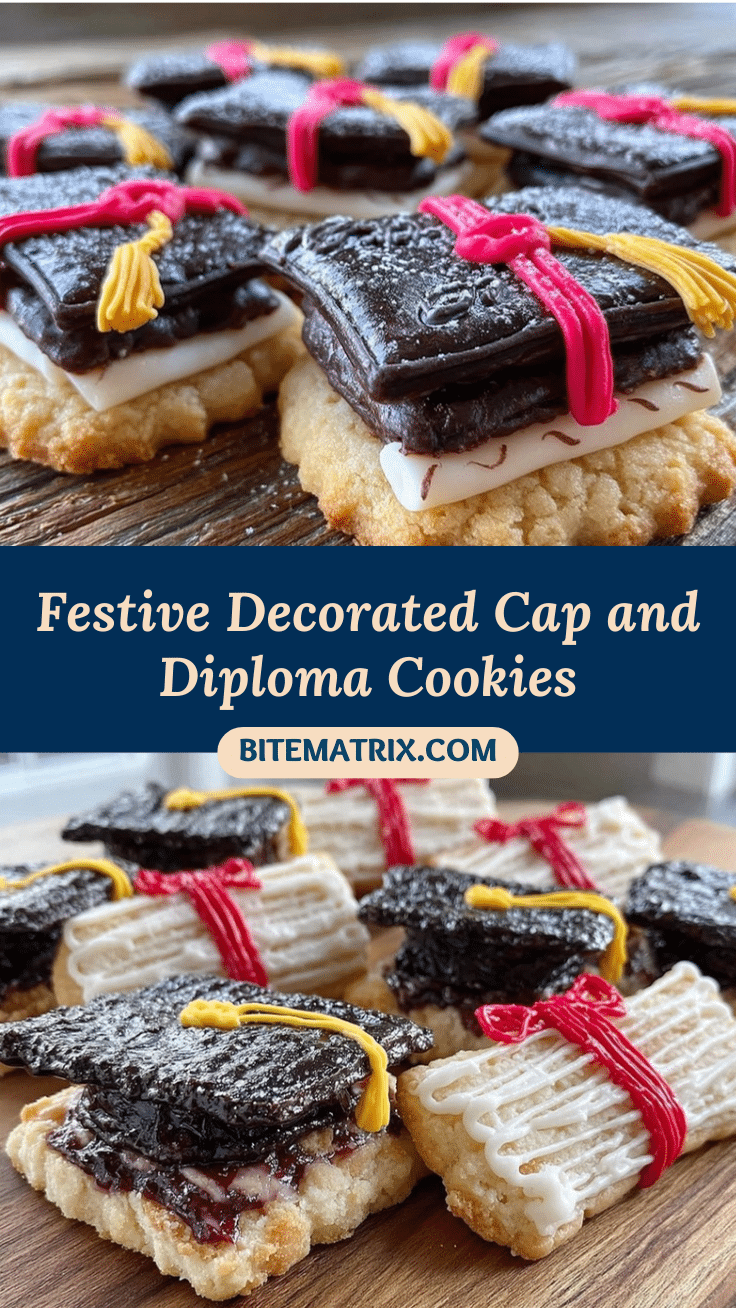 decorated cap and diploma sugar cookies recipe